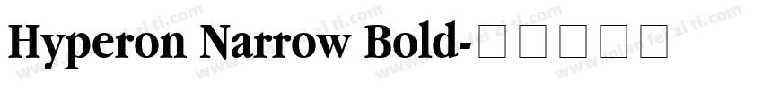 Hyperon Narrow Bold字体转换